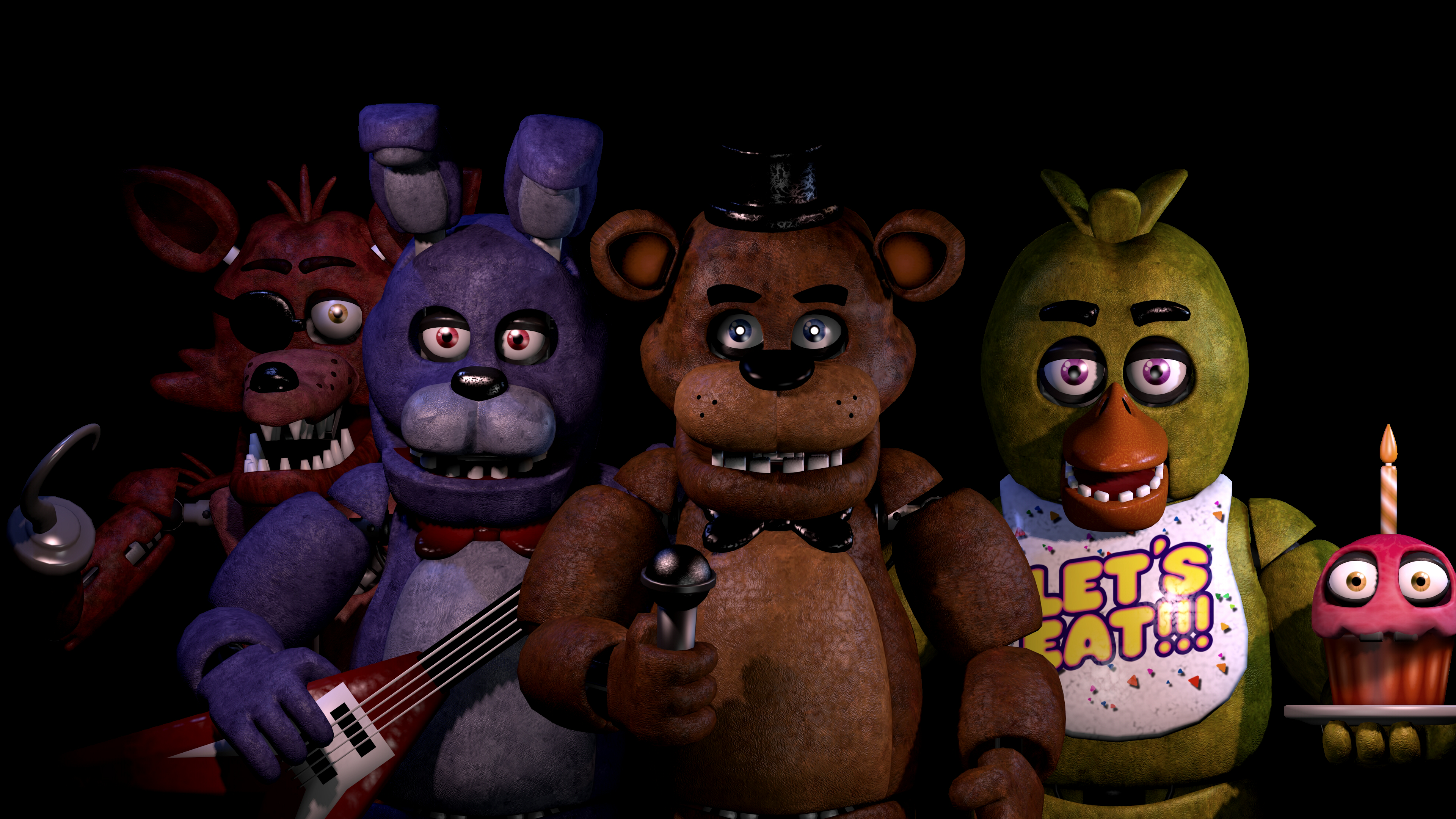 Freddy Fazbear And His Friends - HD Wallpaper 