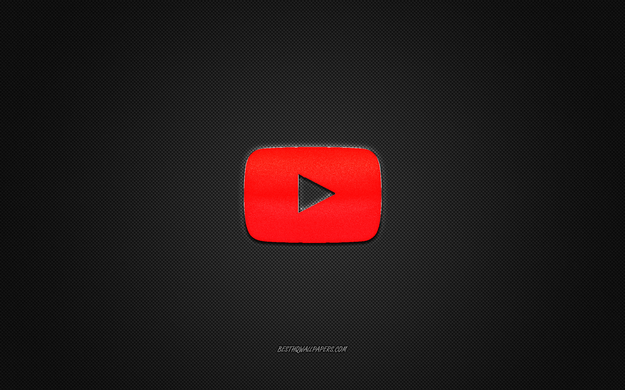 Youtube Logo, Red Shiny Logo, Youtube Metal Emblem, - HD Wallpaper 