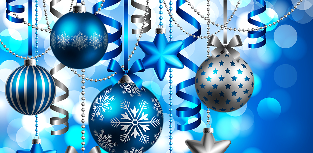 Iphone Wallpaper Hd Christmas Blue Ornament - HD Wallpaper 