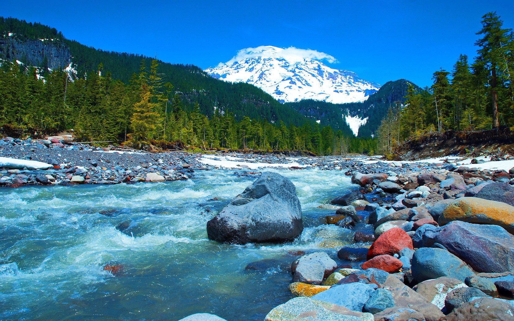 Mount Rainier National Park, Mount Rainier - HD Wallpaper 