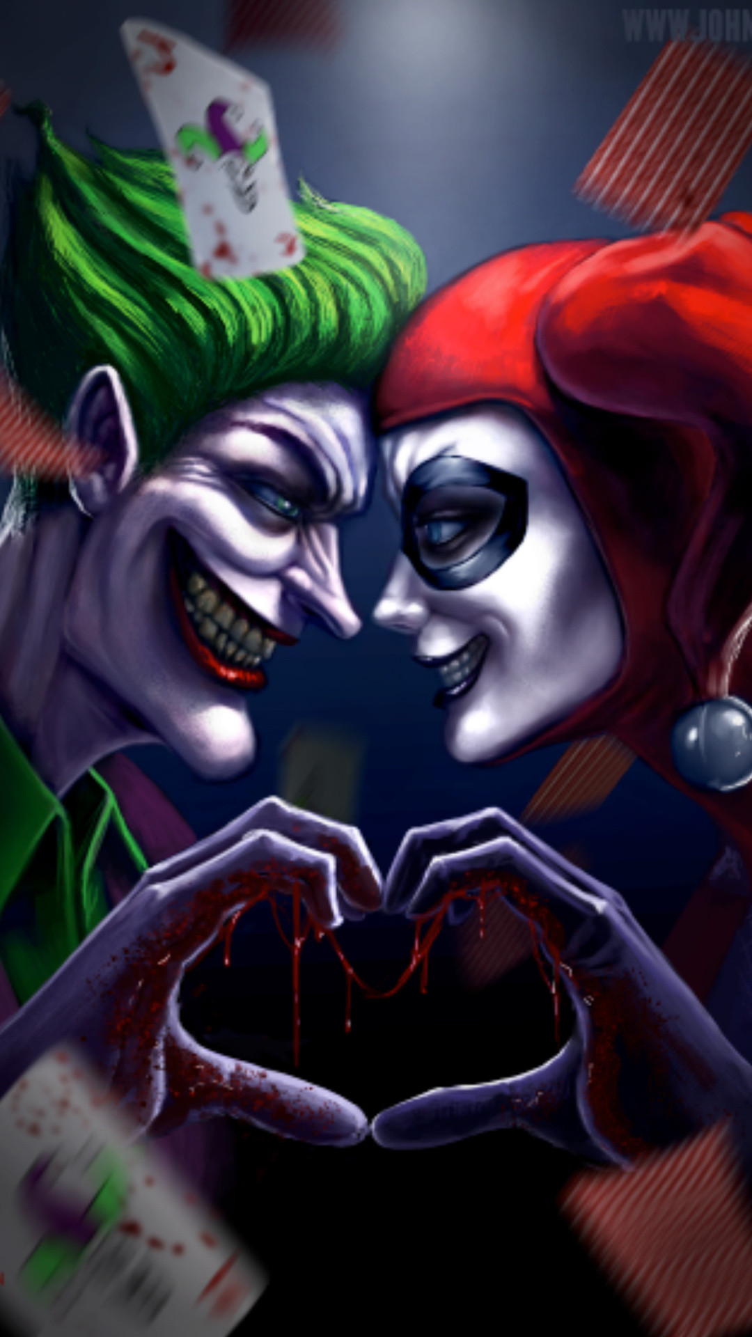 1080x1920, Joker Iphone 6 Plus Wallpaper 
 Data Id - Harley Quinn And Joker Couple - HD Wallpaper 