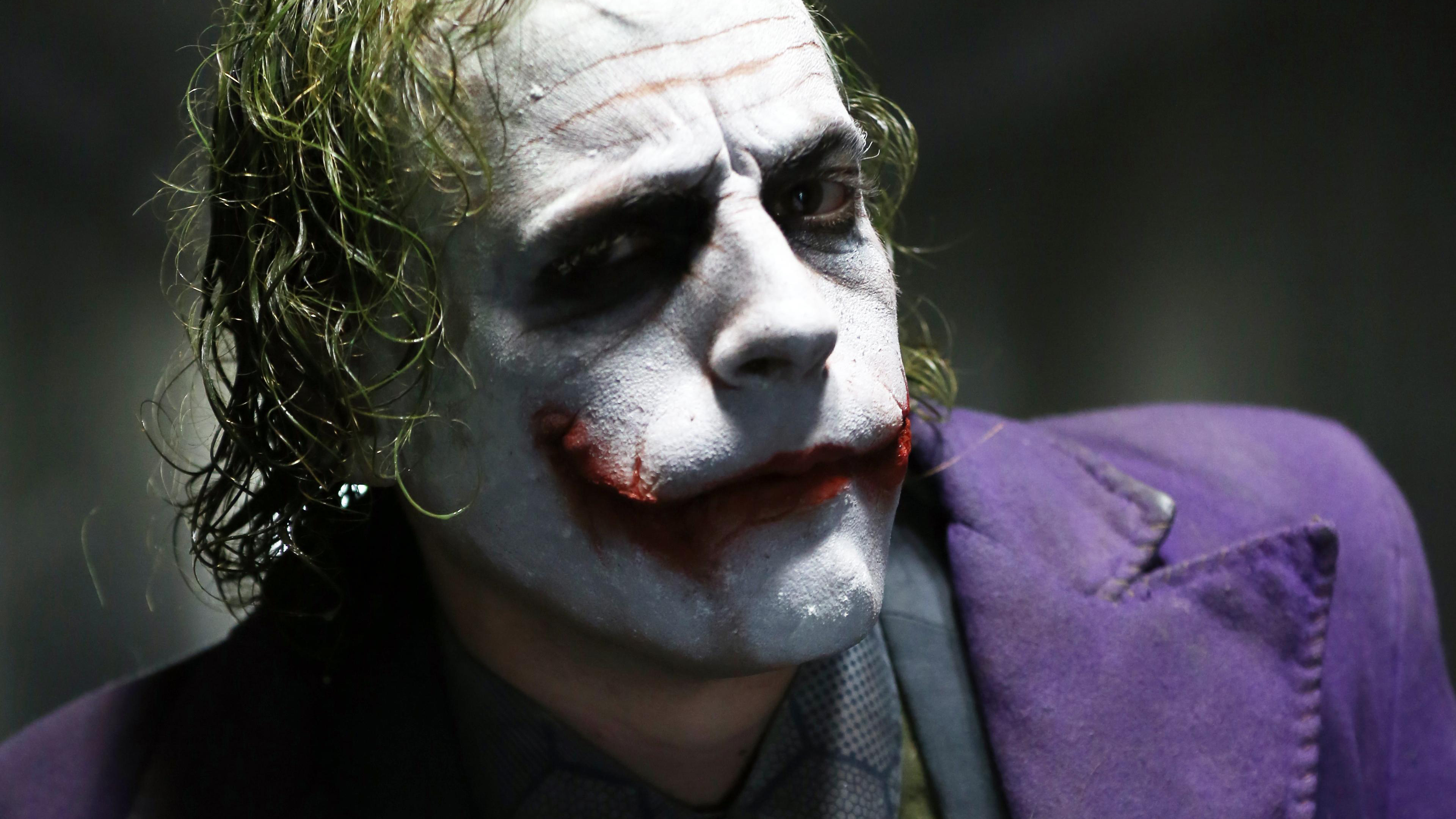 Joker Heath Ledger Wallpaper 4k - HD Wallpaper 