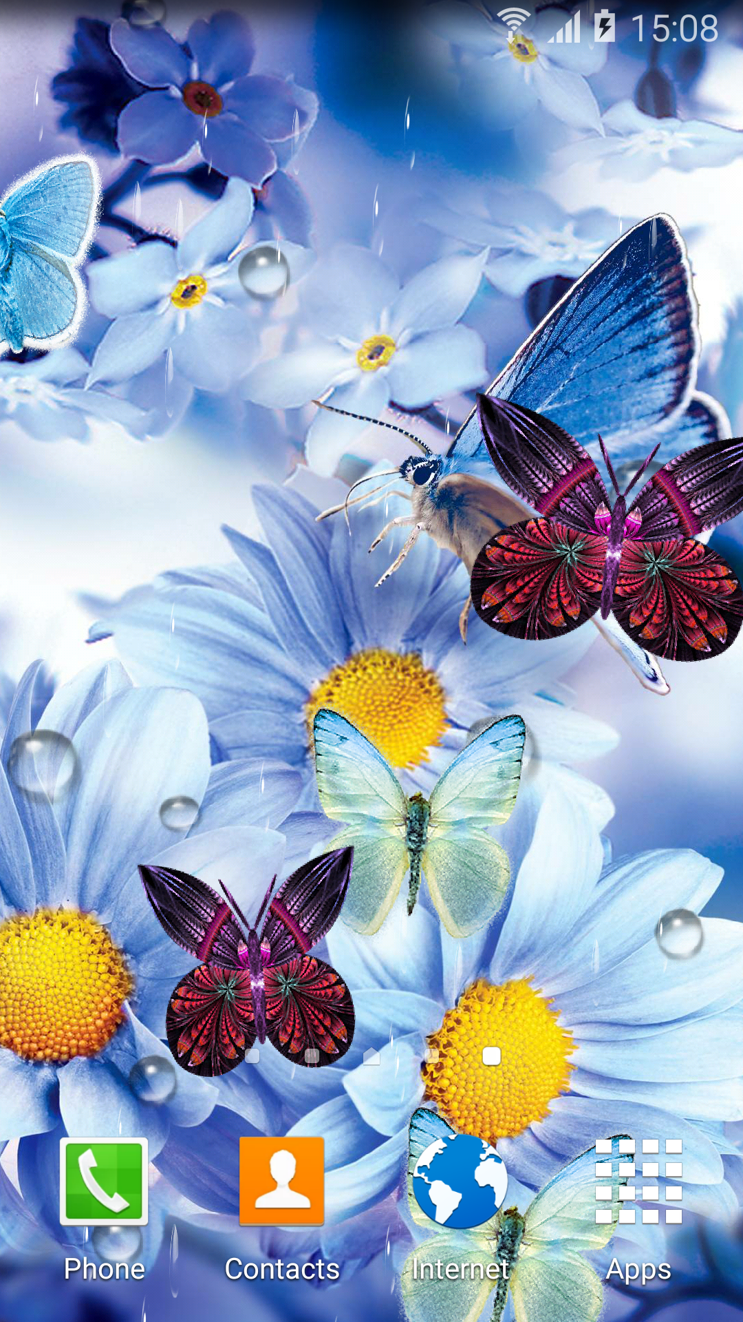 Butterfly Live Wallpaper Apk - Butterflies And Flowers - HD Wallpaper 