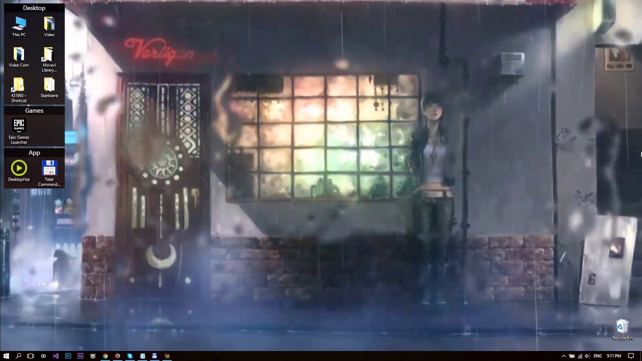 Anime Live Wallpaper Rain - HD Wallpaper 