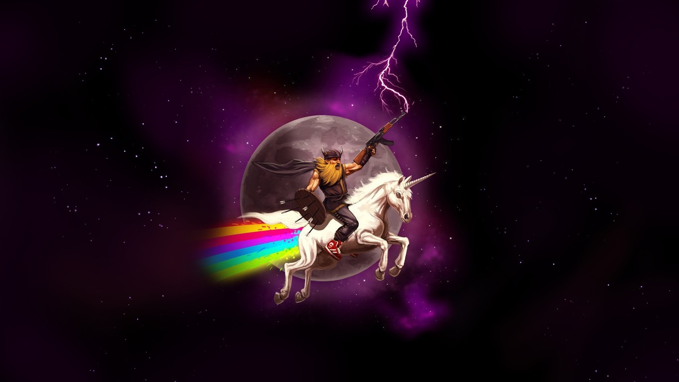 Wizard Riding A Unicorn - HD Wallpaper 