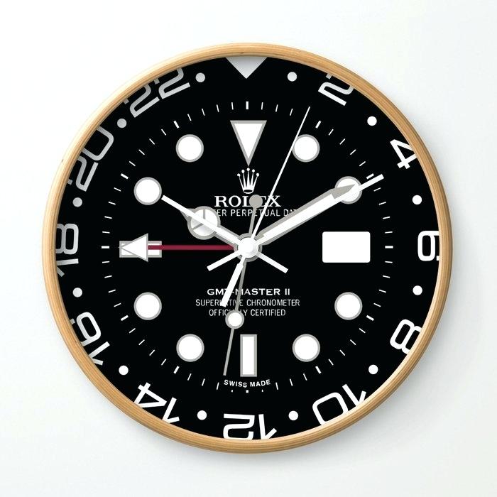 Rolex Clock Wall Master Ii Face Black Dial By Live - 116710ln Png - HD Wallpaper 