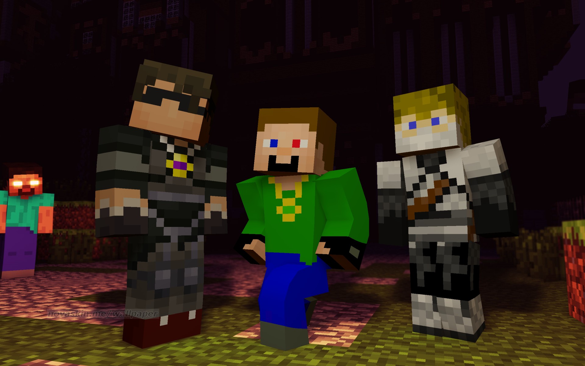 Playing With Friends Minecraft - HD Wallpaper 