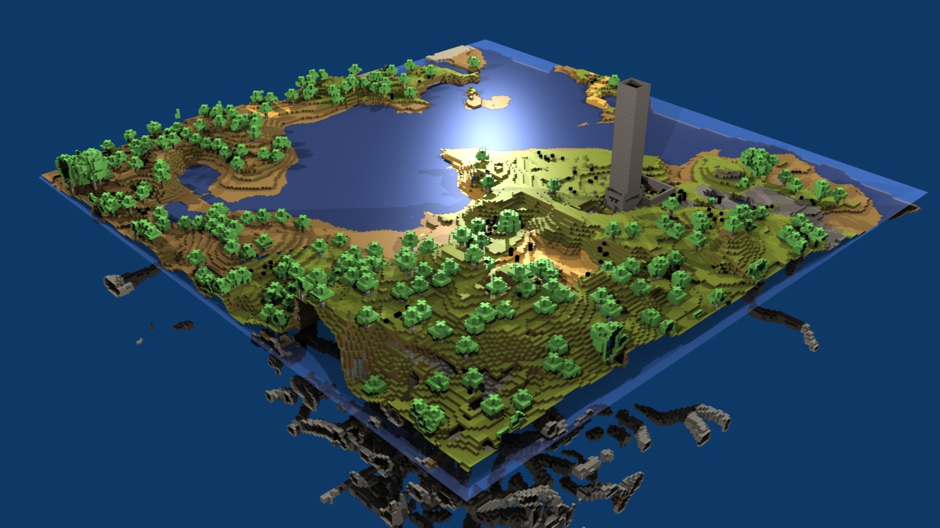 Preview Wallpaper Minecraft, World, Map, Water, Life, - Future Of Minecraft - HD Wallpaper 