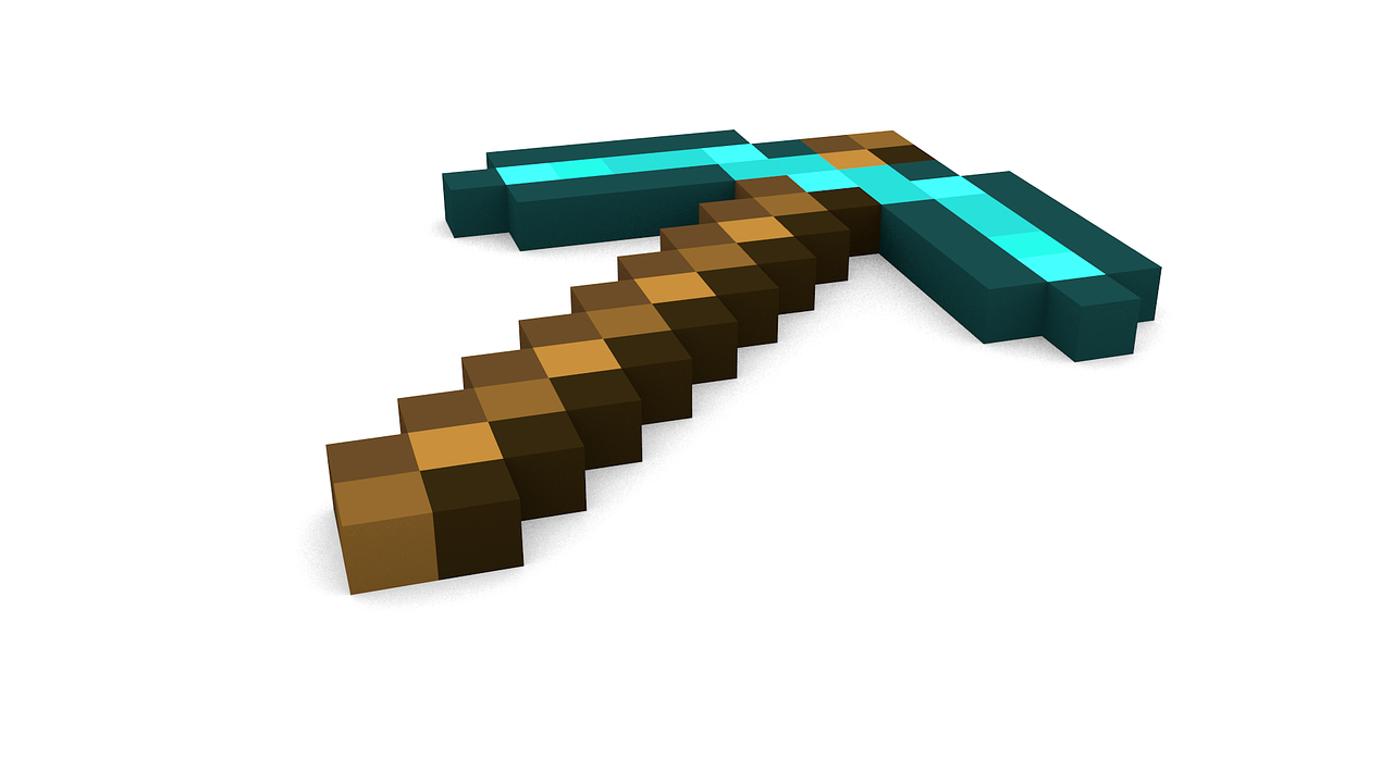 Minecraft Wallpaper Pickaxe Free Photo - Minecraft Diamond Pickaxe Png - HD Wallpaper 