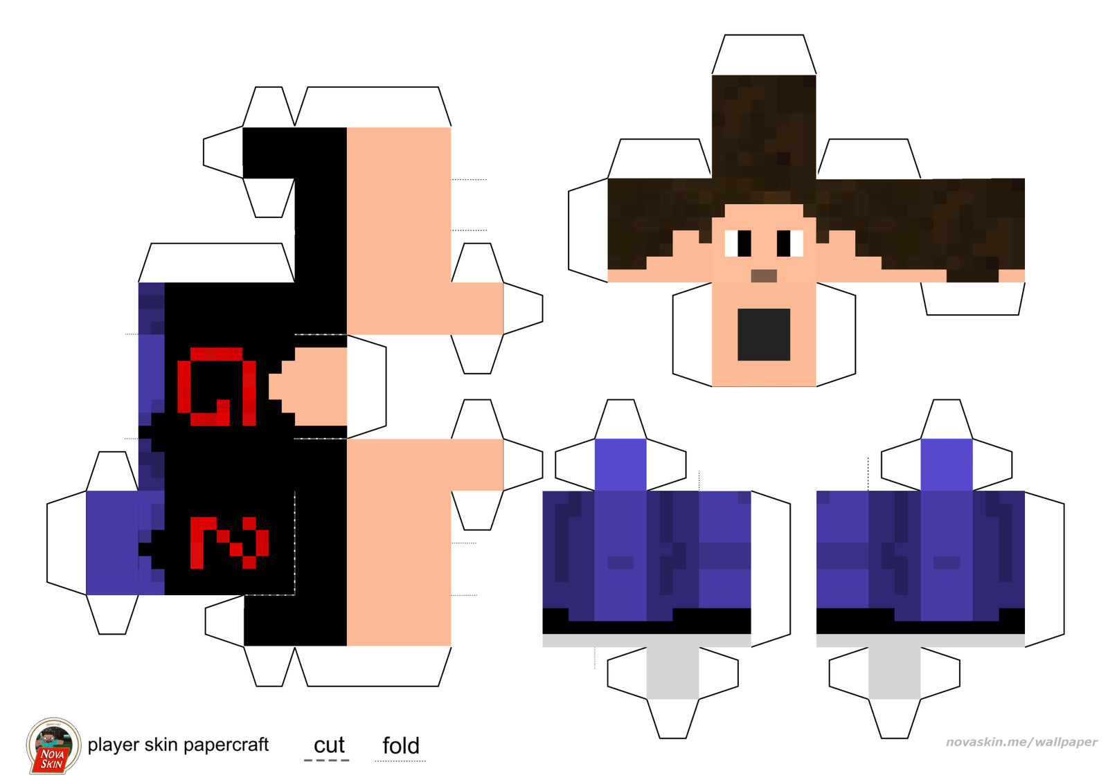 Papercraft Minecraft Skins Youtubers - HD Wallpaper 