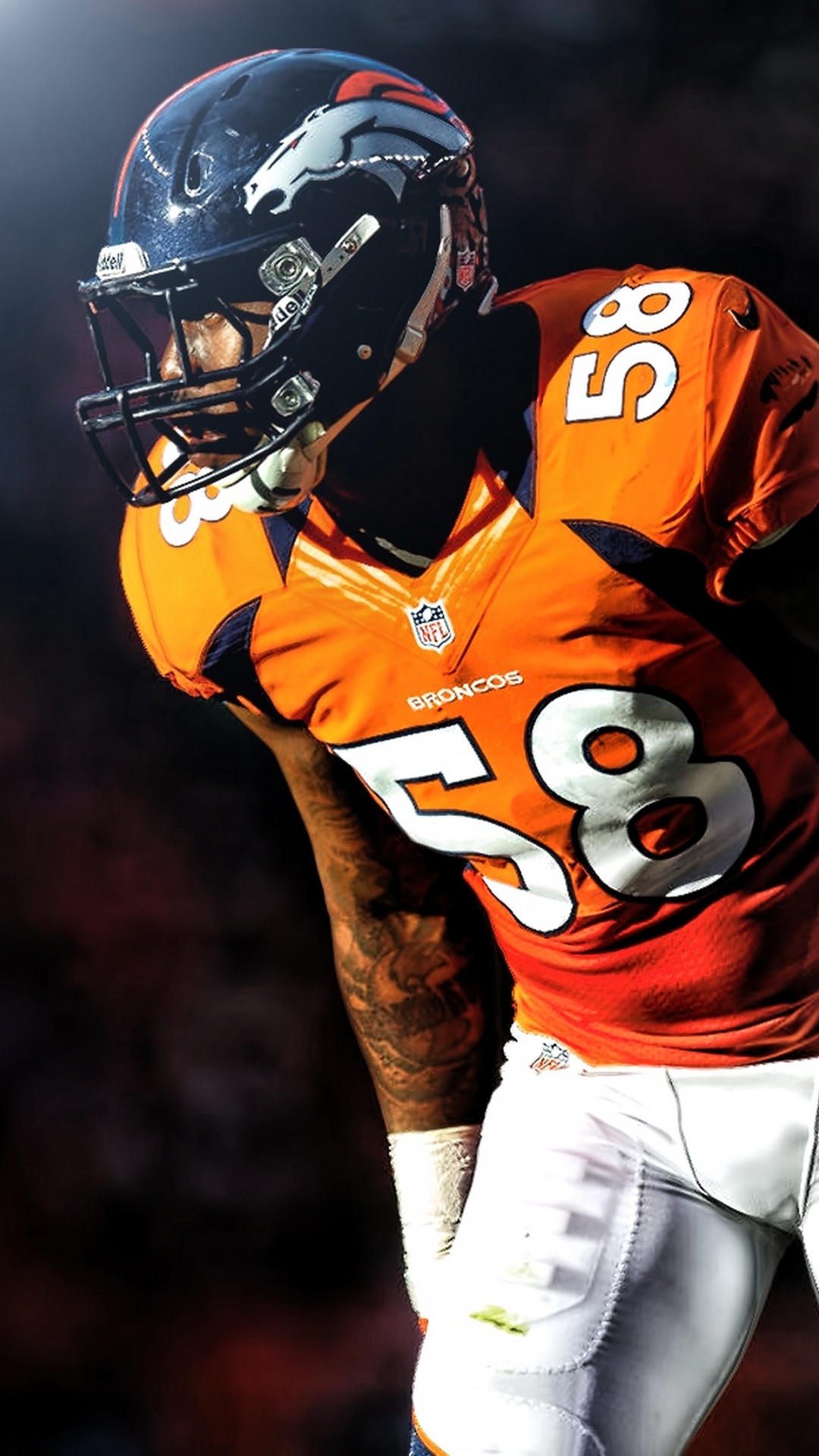 Iphone Wallpaper Hd Von Miller Denver Broncos With - Broncos Wallpaper Von Miller - HD Wallpaper 