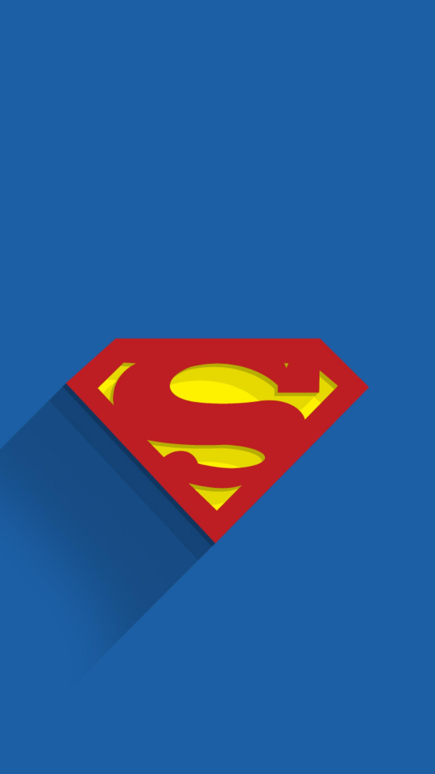 Superman Logo Minimal Background Hd Wallpaper - Iphone Wallpaper Flat Design - HD Wallpaper 