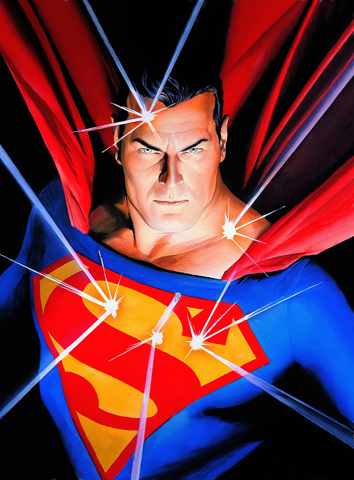 Alex Ross, Superman, Looking At Viewer, Hd Wallpaper - Alex Ross - HD Wallpaper 