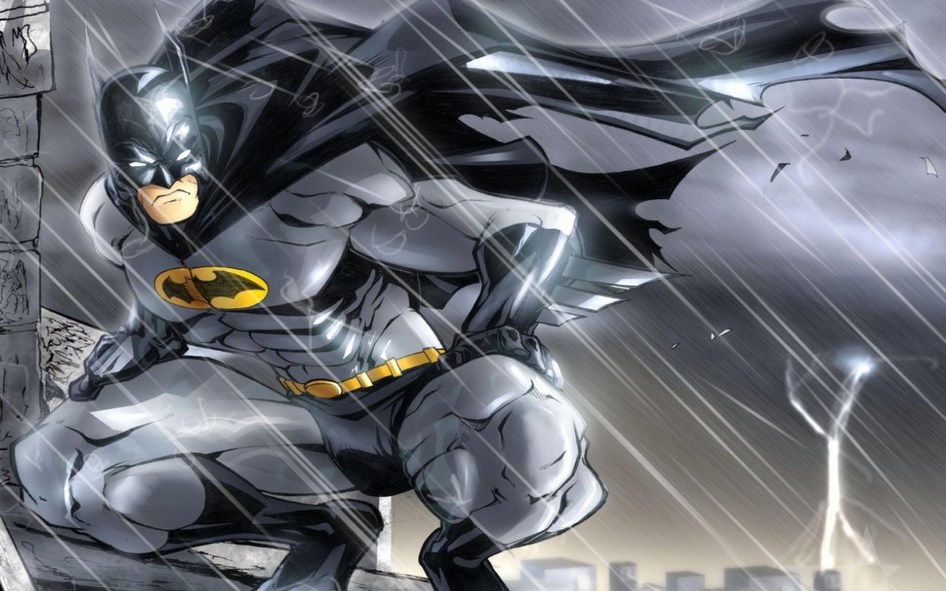 Papel De Parede Batman Desenho - HD Wallpaper 