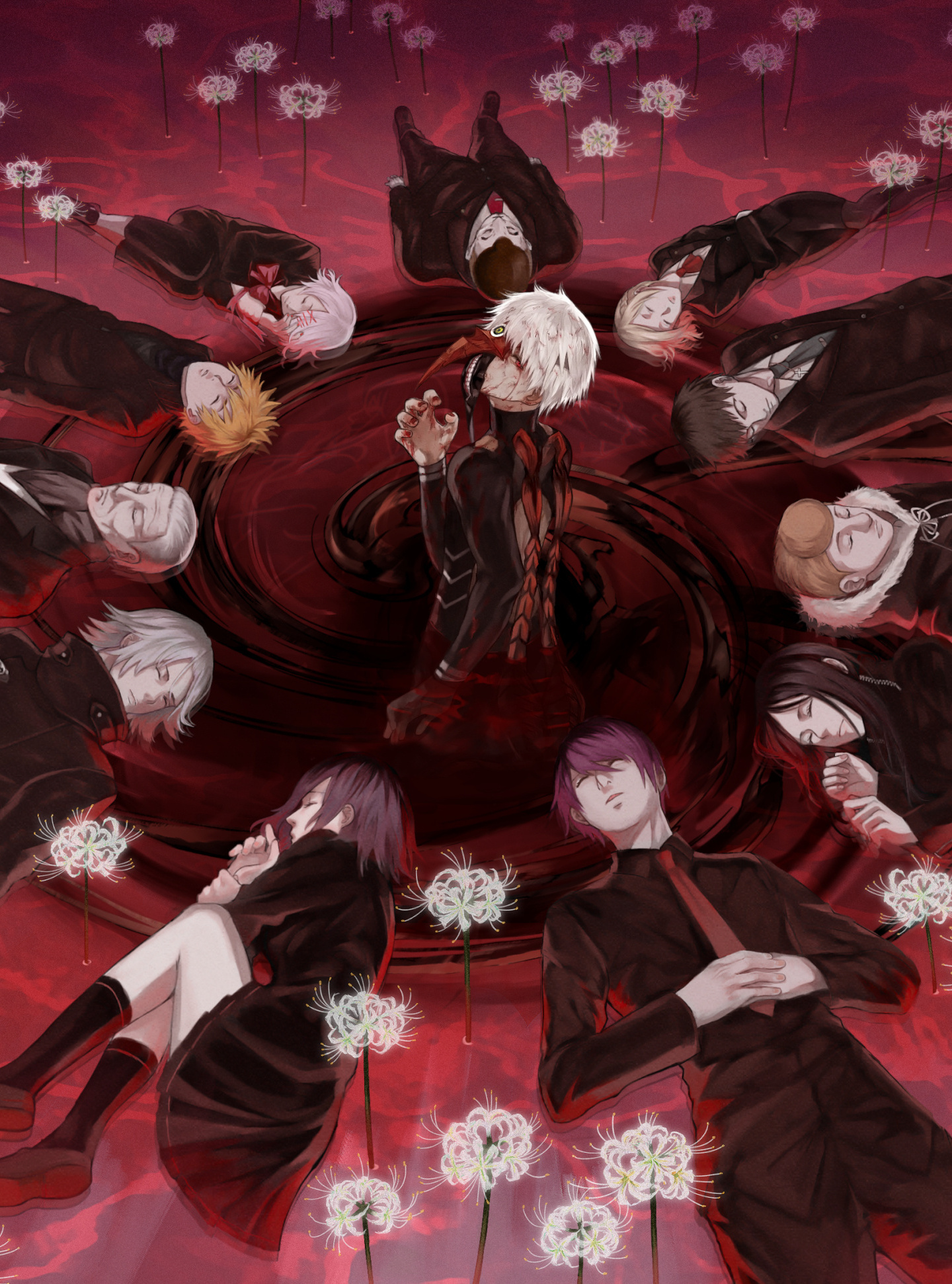 Tokyo Ghoul, Anime, All Characters, Wallpaper - Tokyo Ghoul Samsung S8 - HD Wallpaper 
