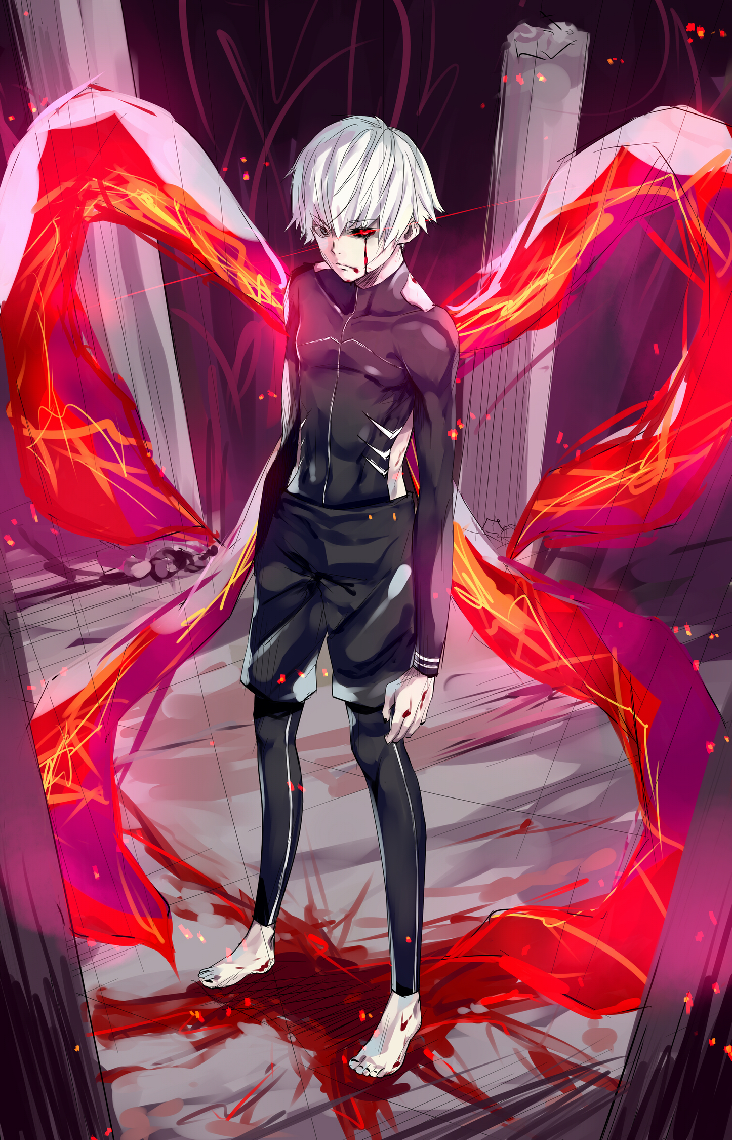 ººtokyo Ghoulºº - Tokyo Ghoul Kaneki Wings - HD Wallpaper 