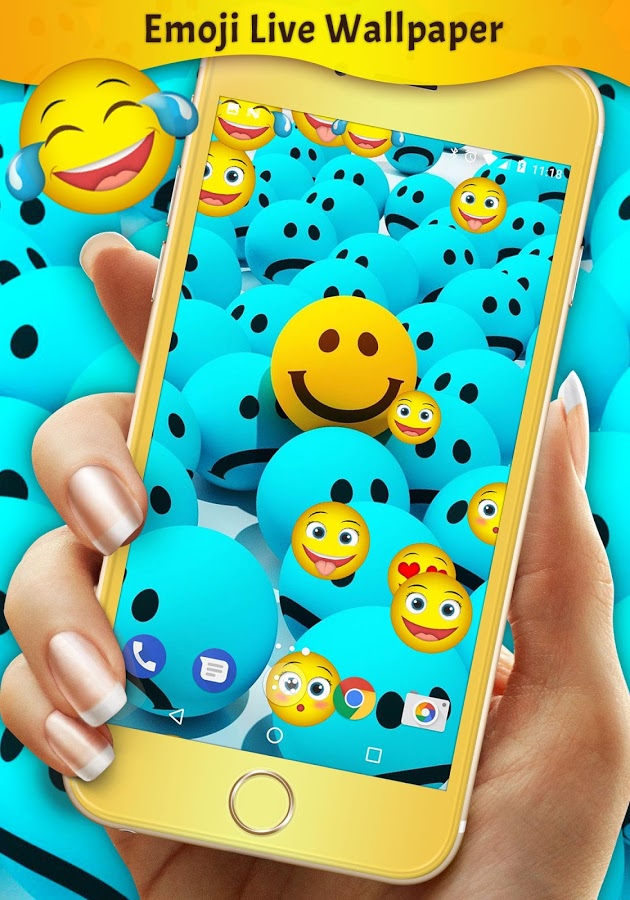 Emoji Live Wallpaper - Smiley - HD Wallpaper 