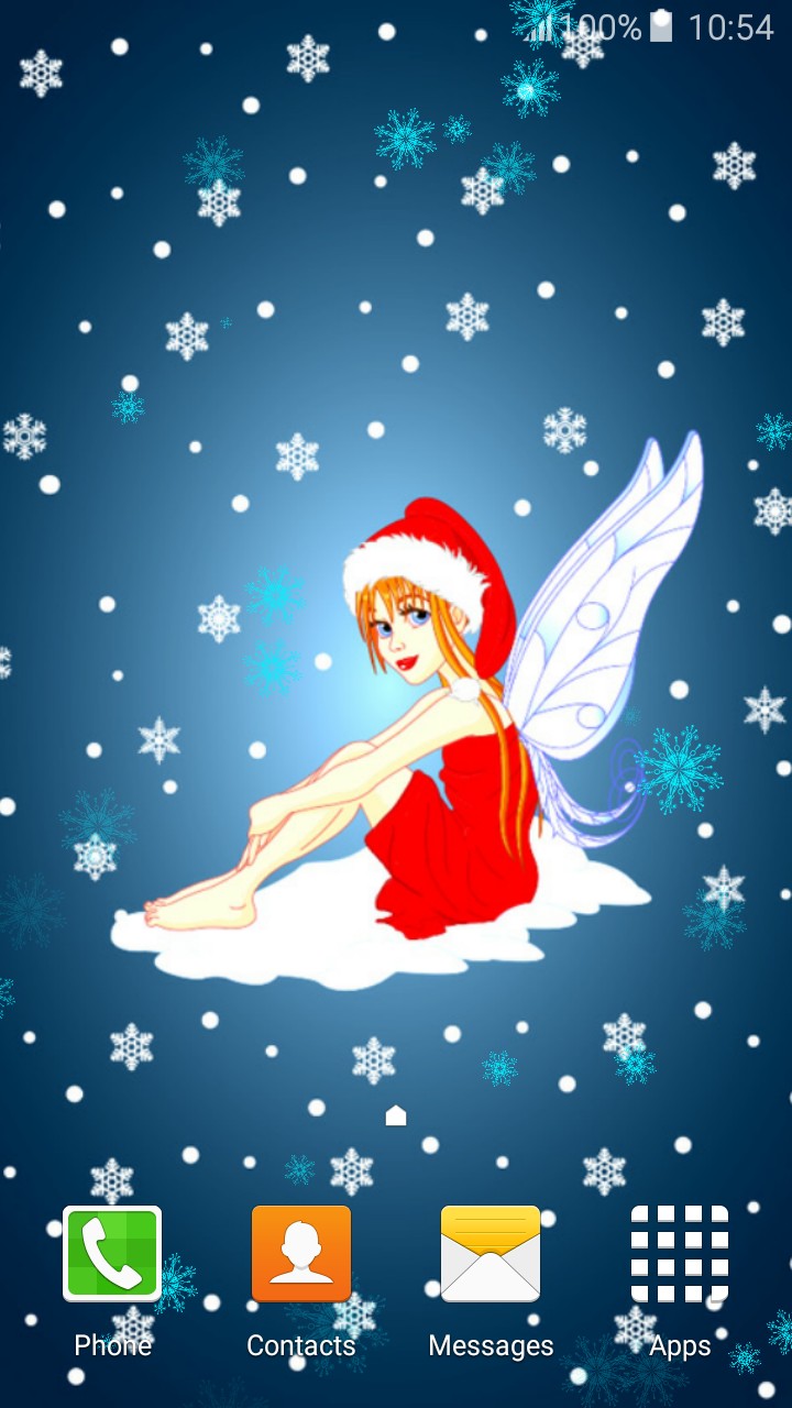 Santa Girls Live Wallpapers - Christmas Fairy - HD Wallpaper 