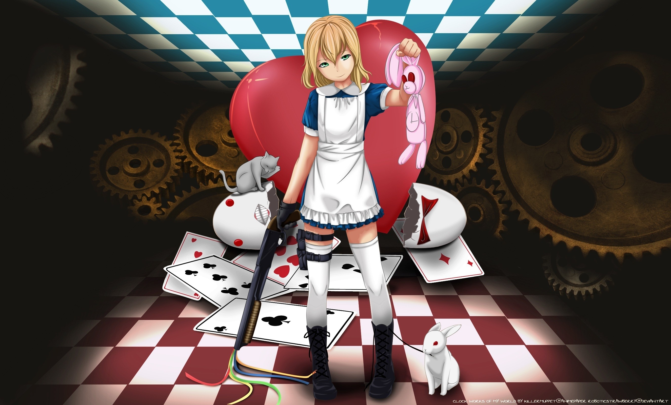 Alice In Wonderland Live Wallpaper - Alice In Wonderland Gun - HD Wallpaper 