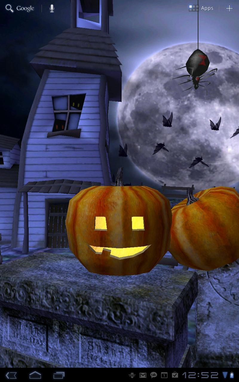 Halloween Live Wallpaper Decora - Full Moon - HD Wallpaper 