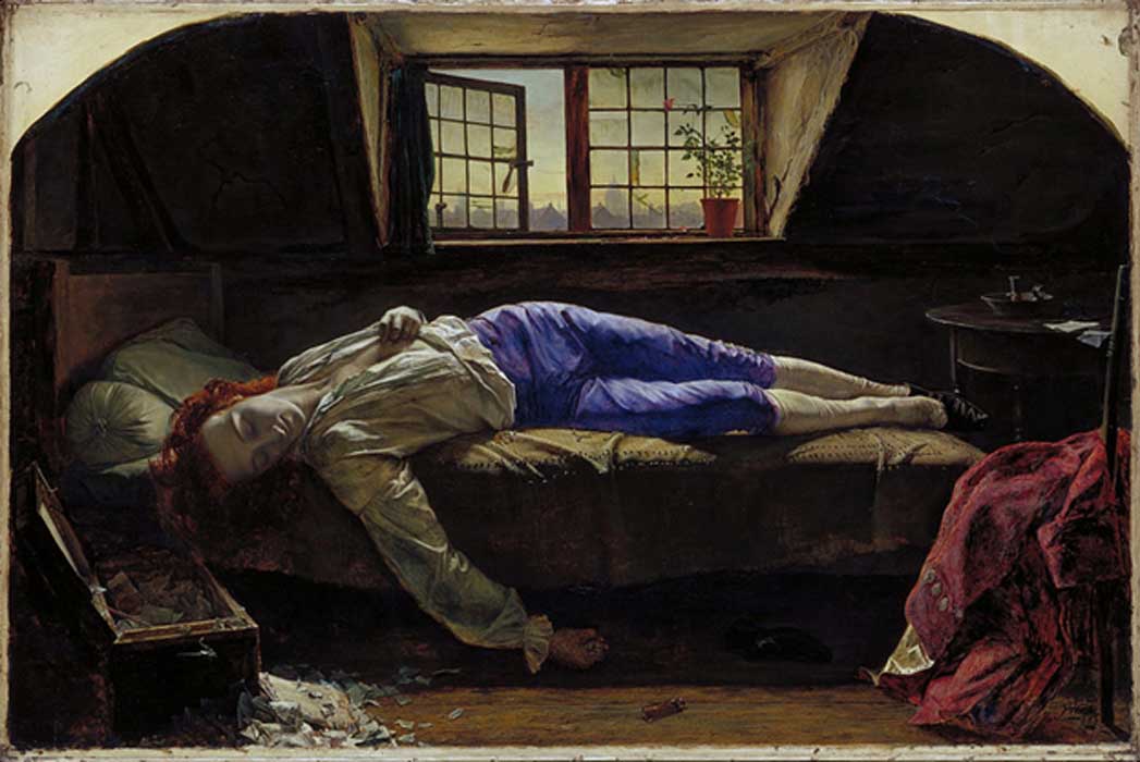 Henry Wallis Poet Thomas Chatterton’s Death By Arsenic - Chatterton Poet - HD Wallpaper 