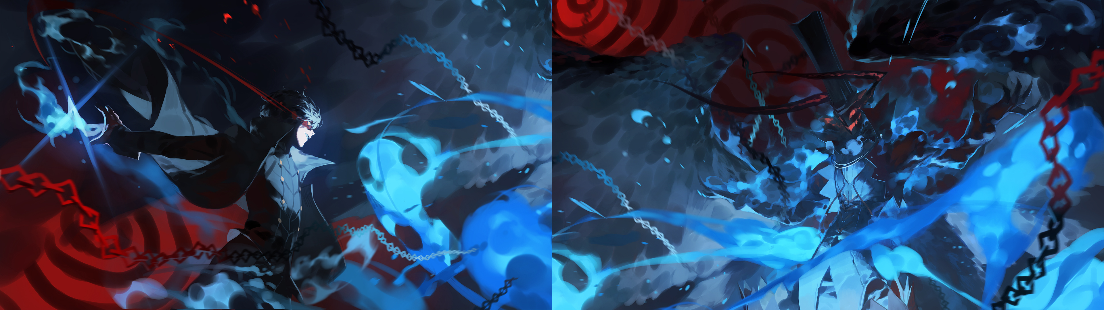 Persona 5 Joker And Arsene 3840x1080 Wallpaper Teahub Io