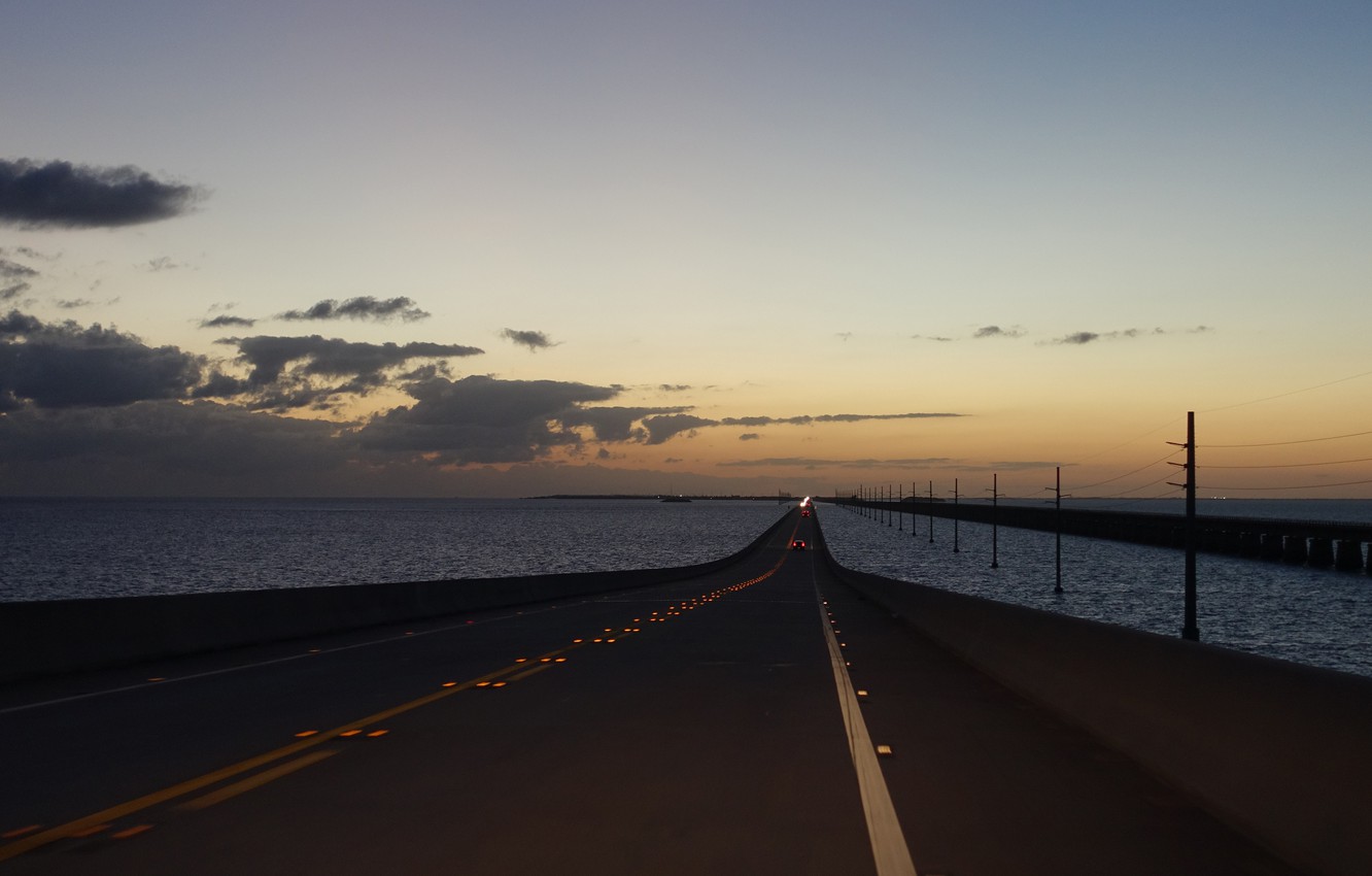 Photo Wallpaper Bridge, Key West, Florida Keys - Sea - HD Wallpaper 