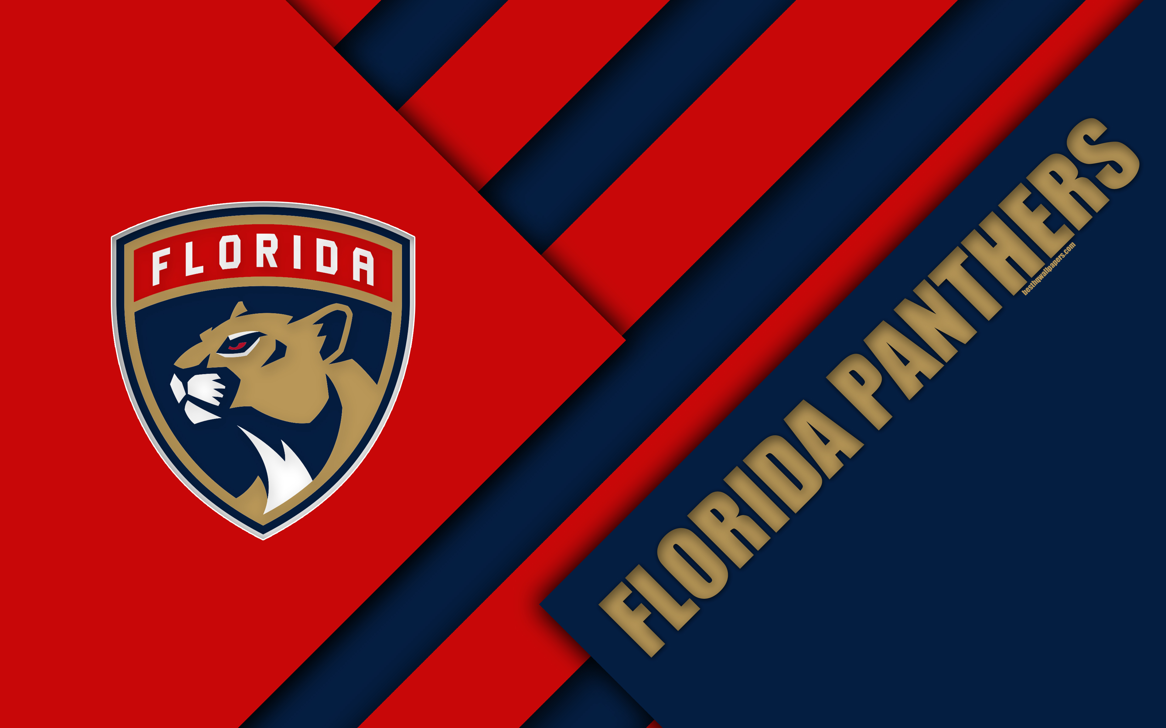 Florida Panthers, 4k, Material Design, Logo, Nhl, Red - Florida Panthers 4k Logo - HD Wallpaper 