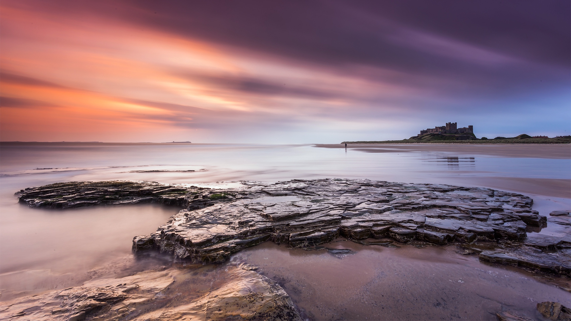 Wallpaper England, Northumberland, Bamboro, Castle, - Northumberland Desktop Background - HD Wallpaper 