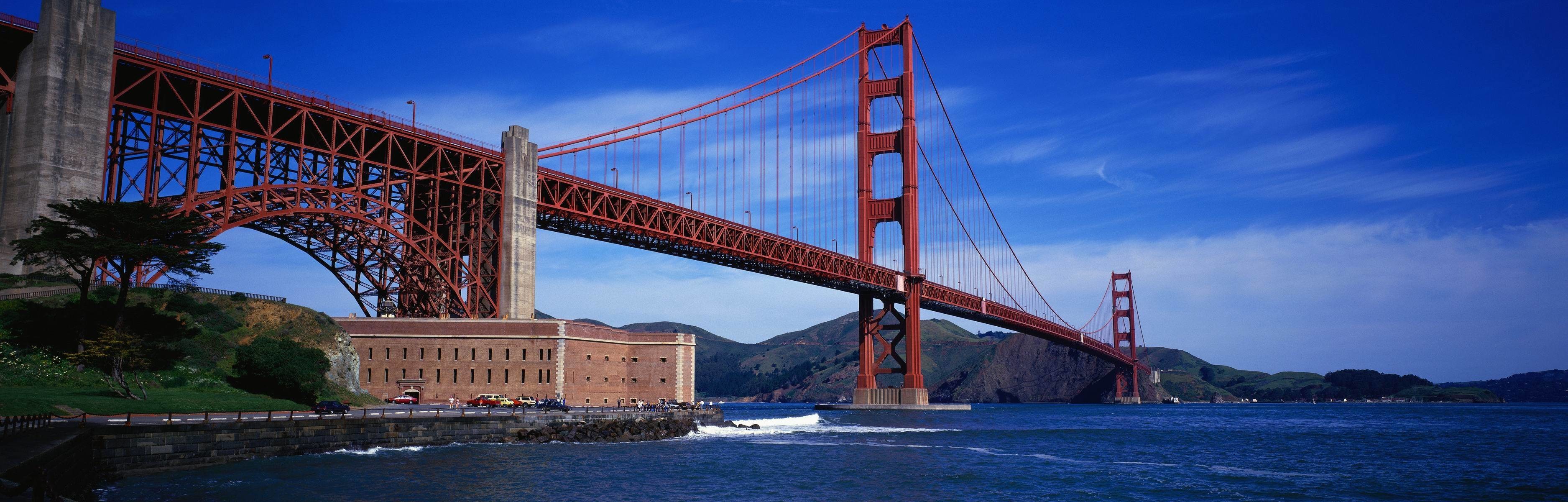 Panoramic Wallpaper 55 278854 Images Hd Wallpapers - Golden Gate Bridge - HD Wallpaper 