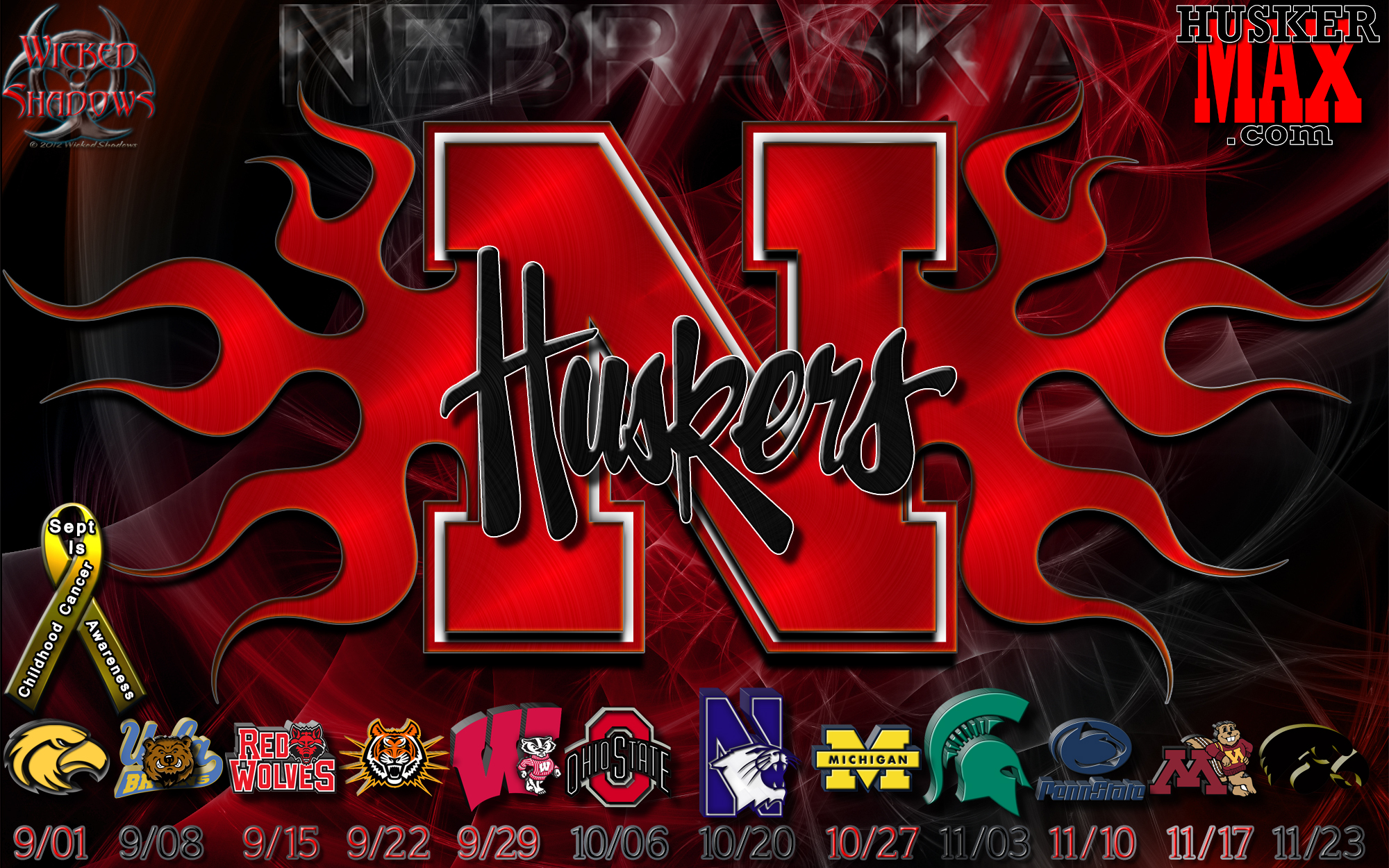 2017 2018 Nebraska Husker Football Schedule 2000x1250 Wallpaper