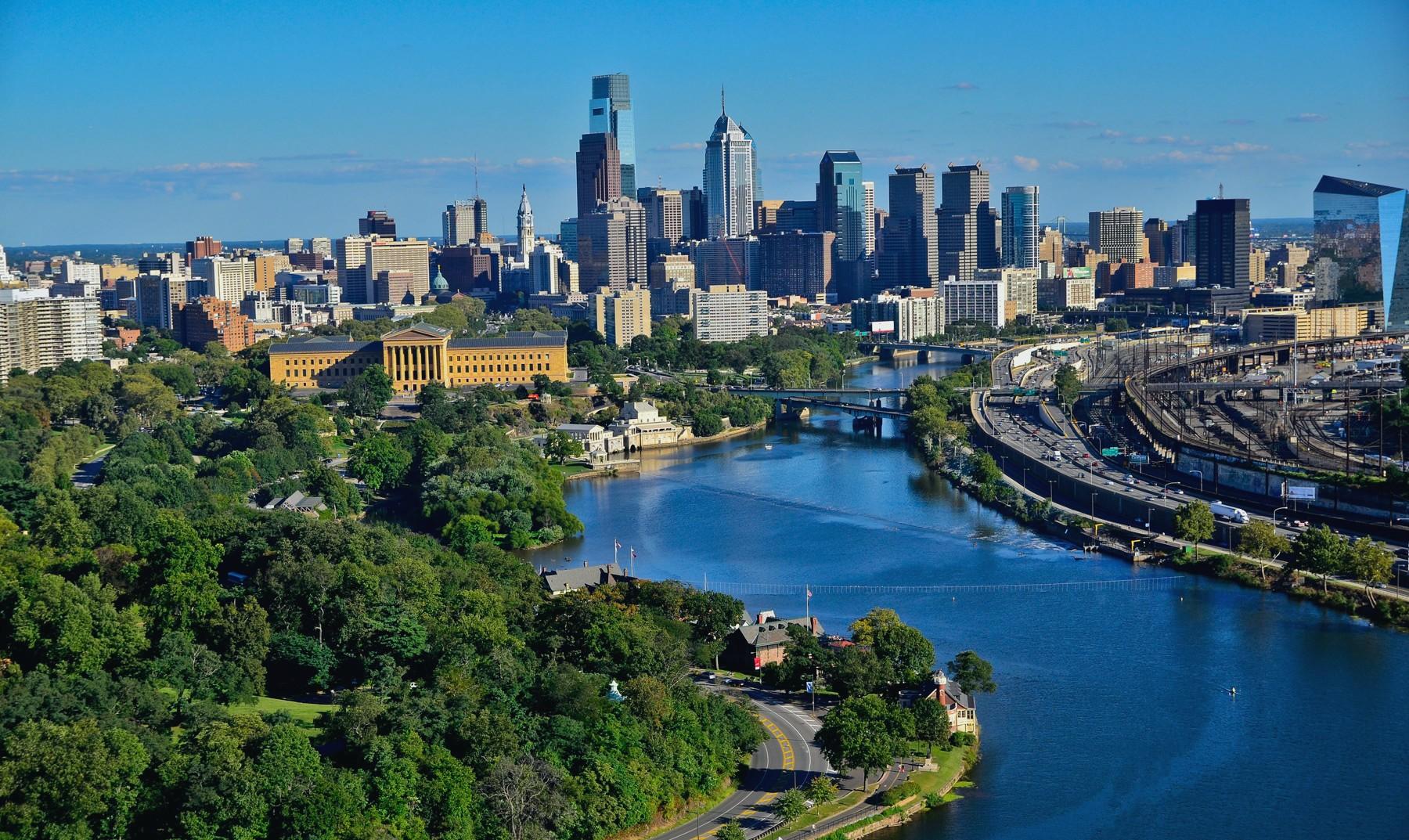 Philadelphia Wallpapers Hd Quality - Philadelphia Skyline Philadelphia Green City - HD Wallpaper 