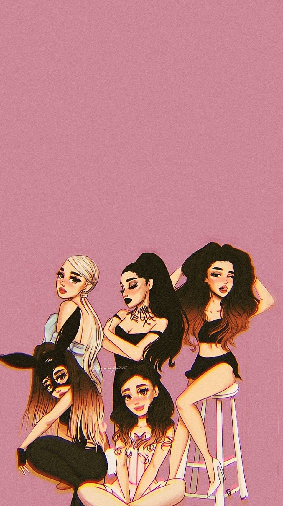 Ariana Grande Cute Drawings - HD Wallpaper 