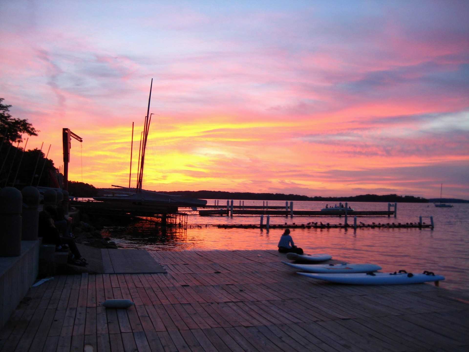 Wisconsin Wallpaper - Sunset In Madison - HD Wallpaper 