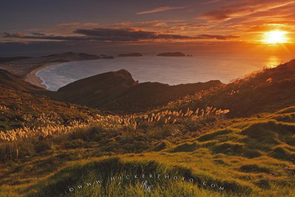 Photo Sunset Picture Te Werahi Beach New Zealand - Sunset Beautiful New Zealand - HD Wallpaper 