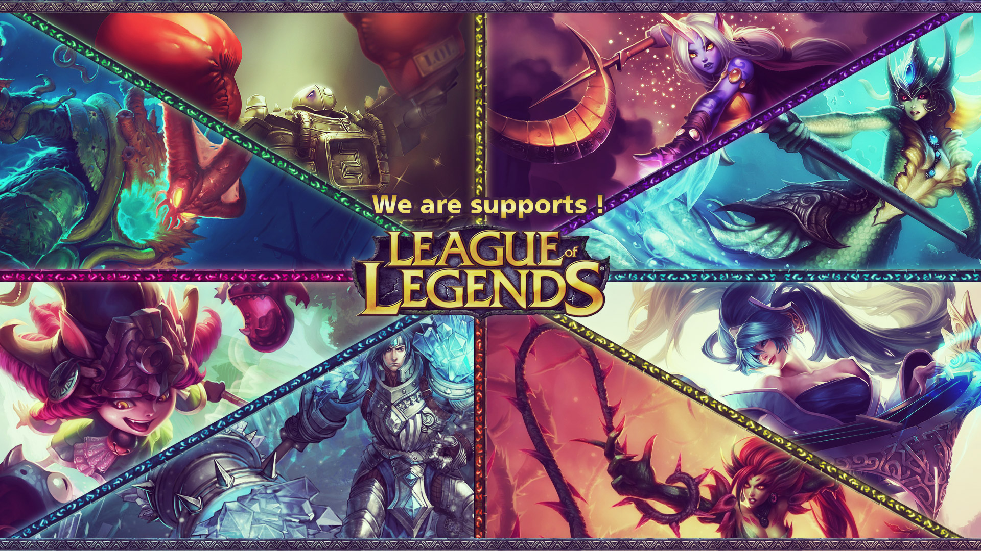 League Of Legends Supports Wallpaper - League Of Legends Support - HD Wallpaper 