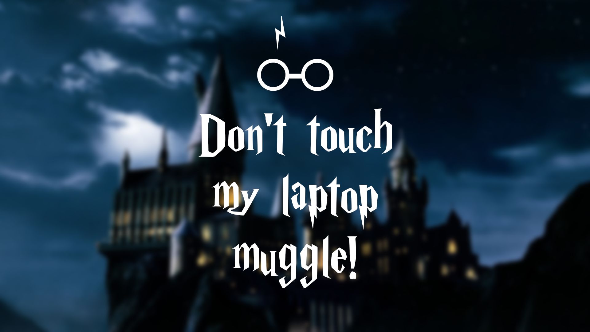 Dont Touch My Laptop Muggle - HD Wallpaper 