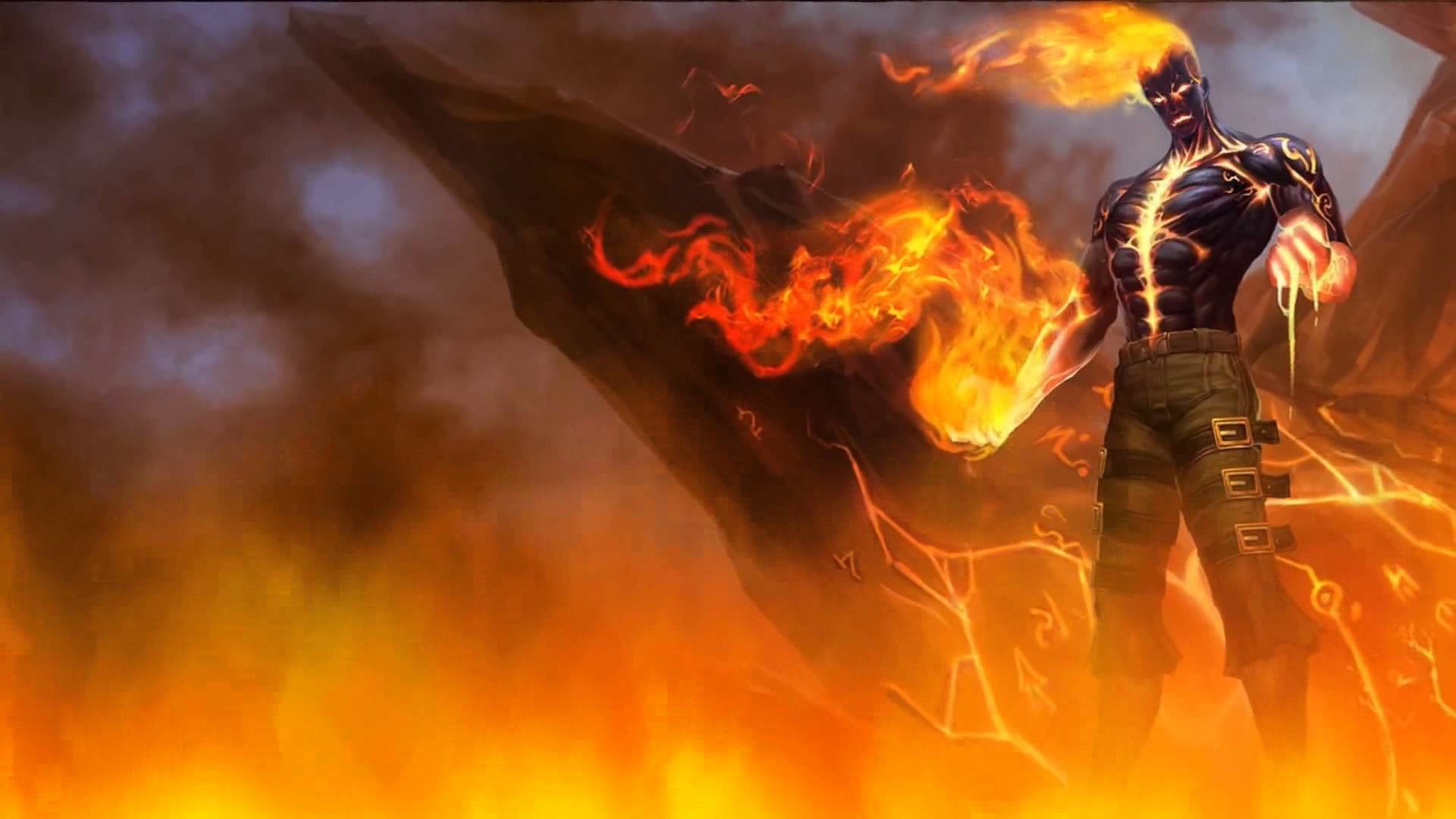 League Of Legends Animated Wallpaper Http - Fire Man Super Hero - HD Wallpaper 