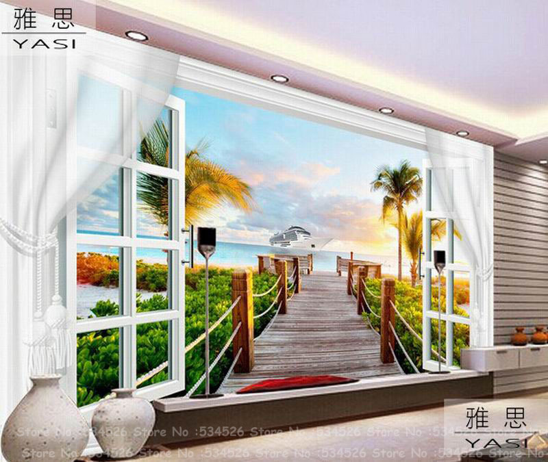 Nature In Window - HD Wallpaper 