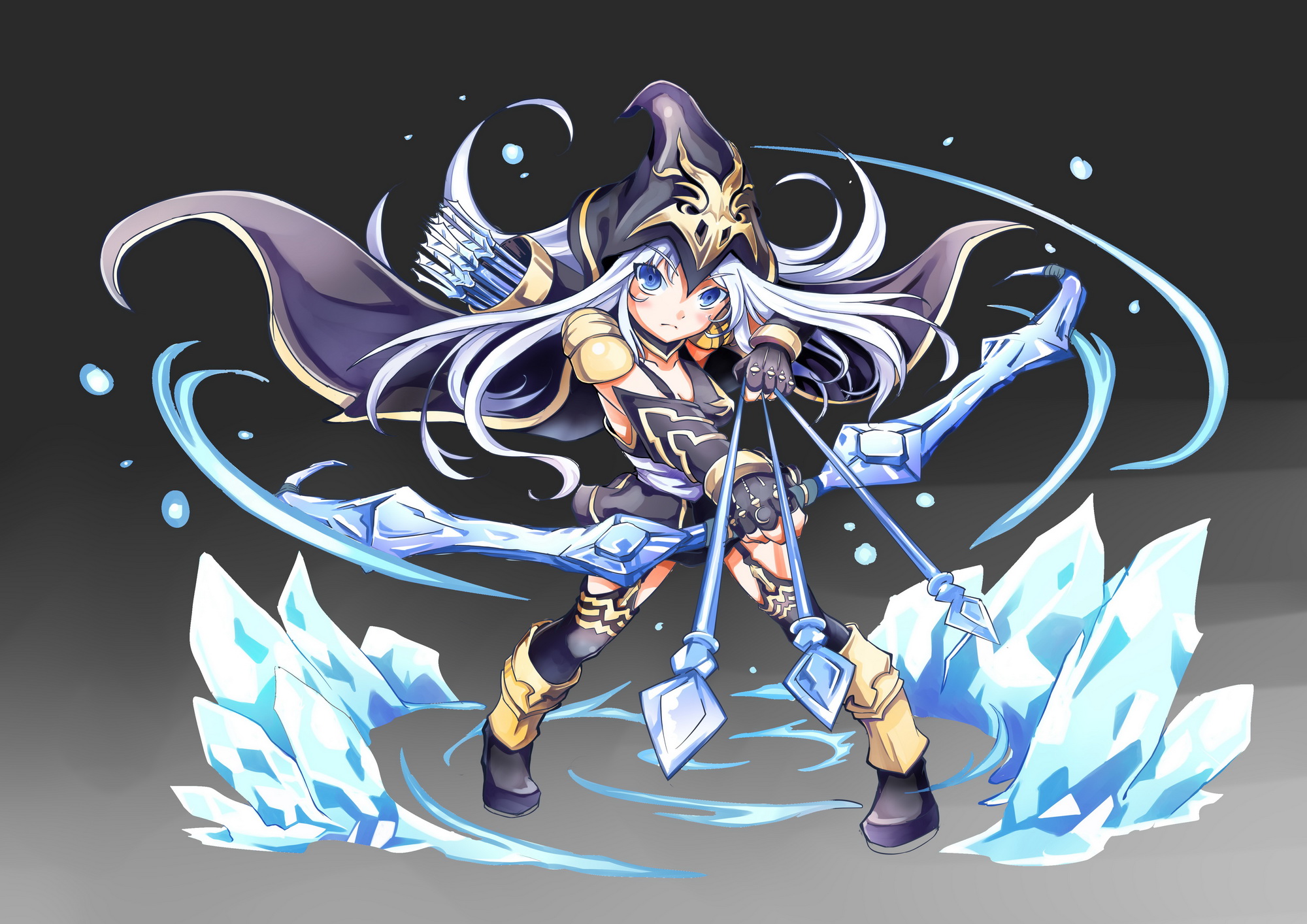 Chibi Ashe Wallpaper - Lol Ashe - HD Wallpaper 