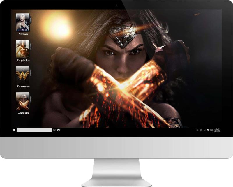 Batcomputer Theme Windows 10 - Wonder Woman Gal Gadot Best - HD Wallpaper 