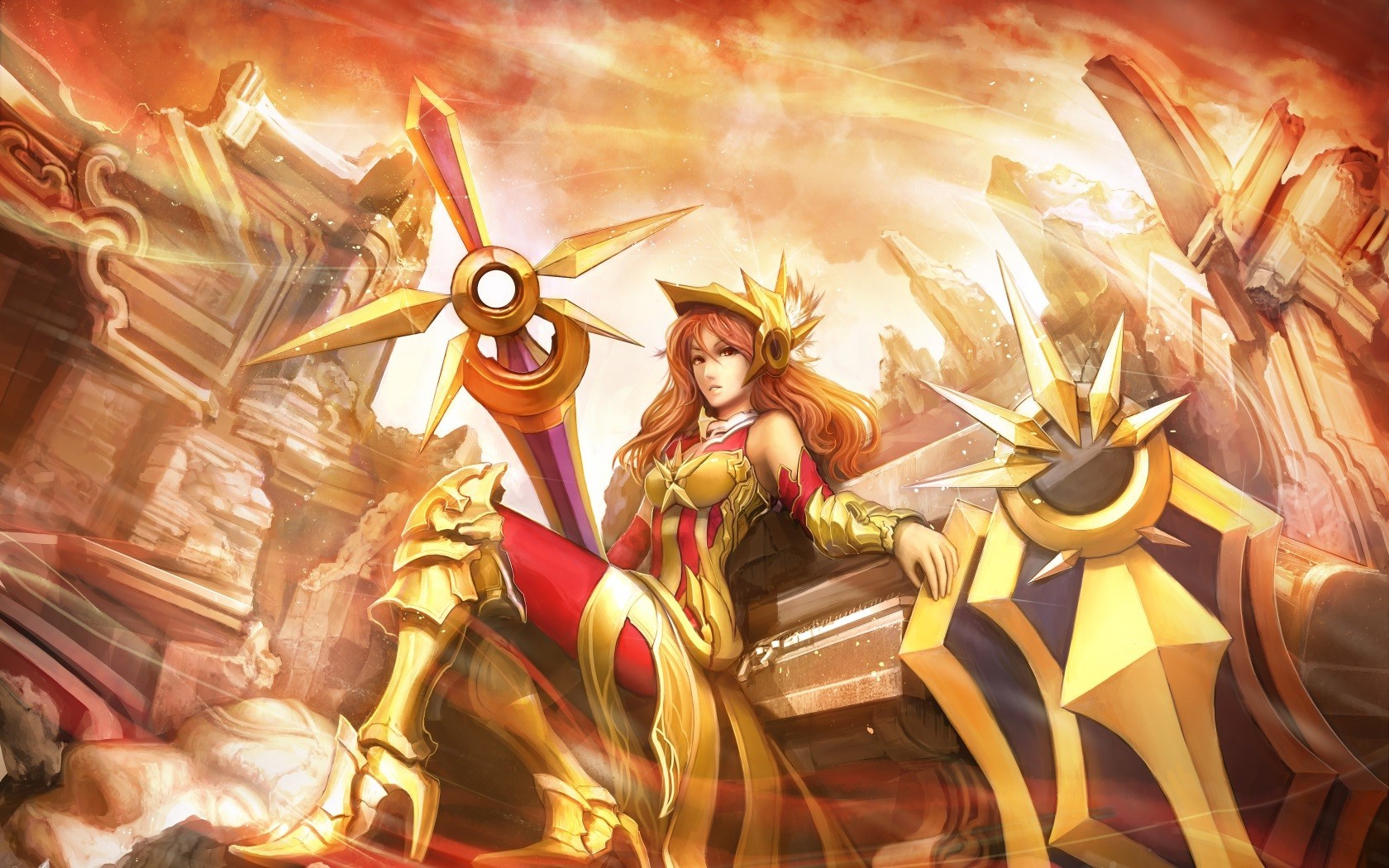 Anime Leona League Of Legends - HD Wallpaper 