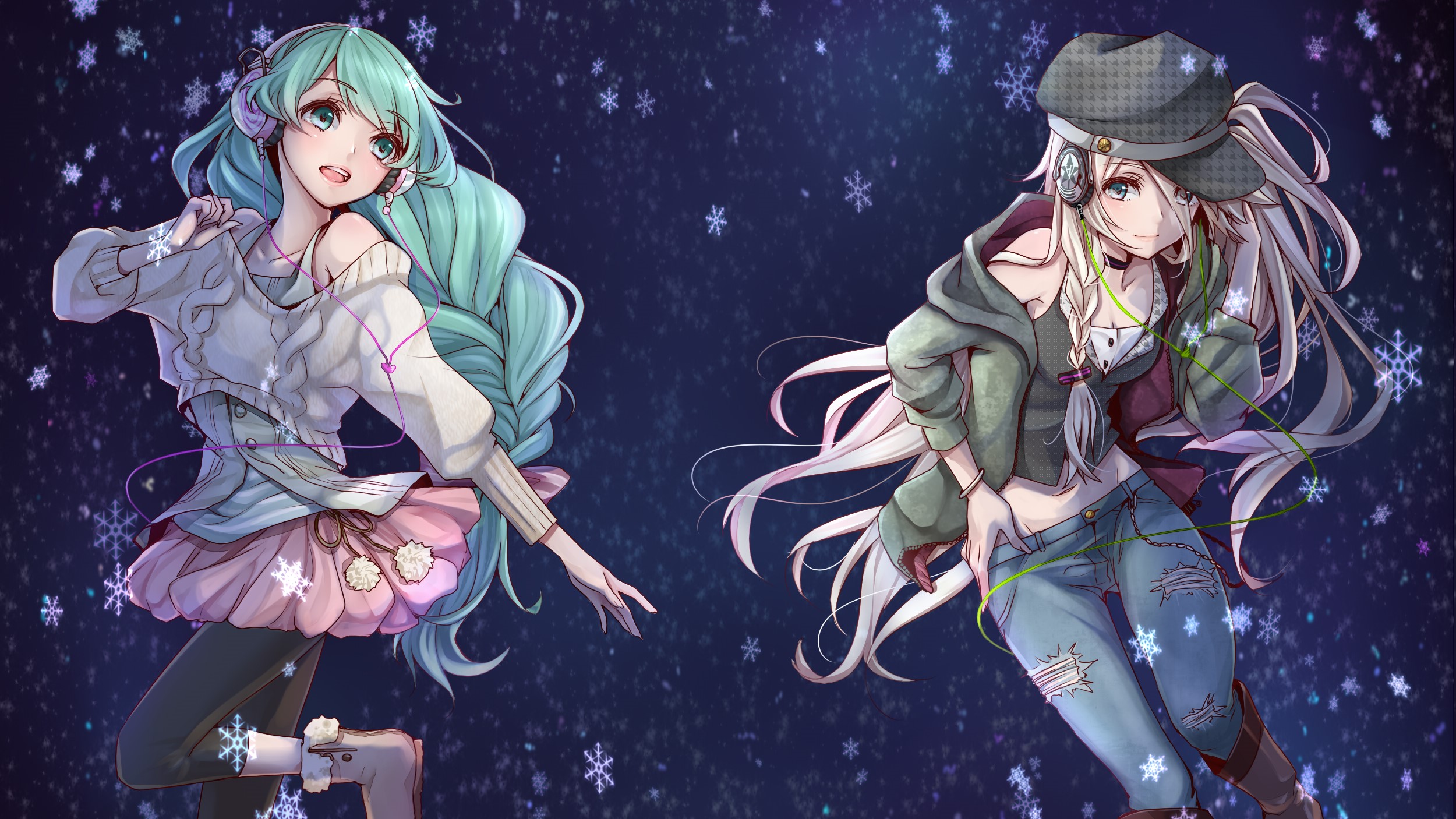 Hatsune Miku And Luka Megurine - HD Wallpaper 
