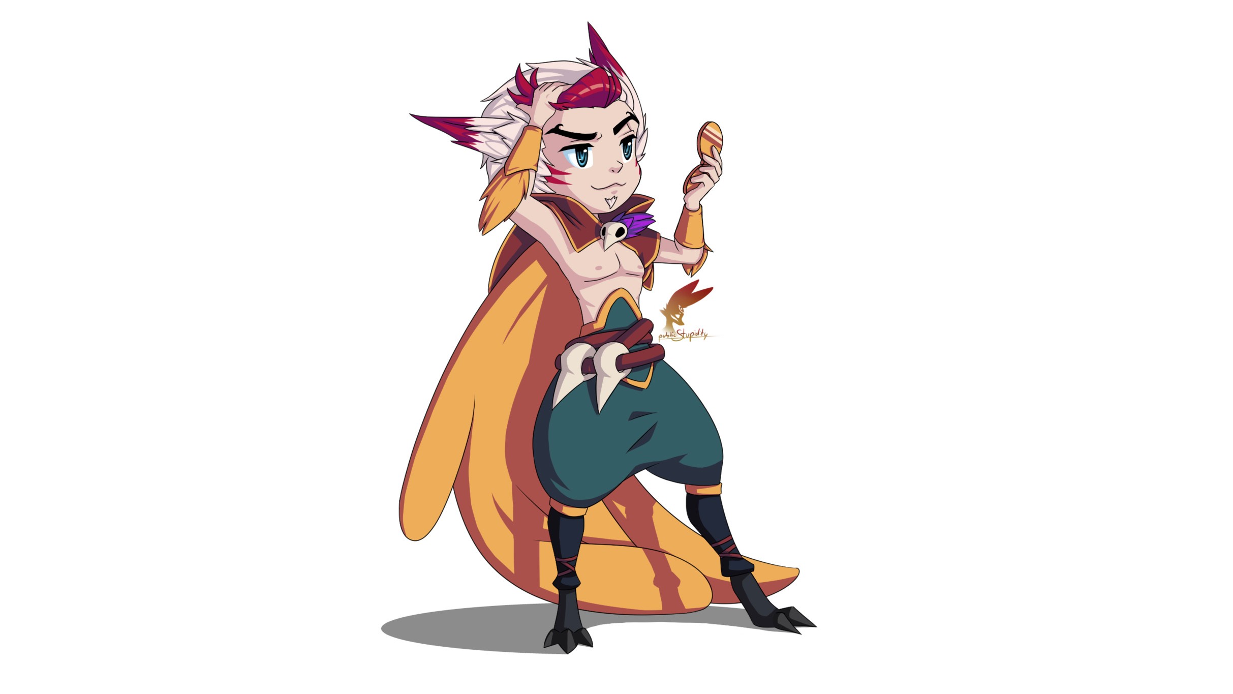 Chibi Rakan By Publicstupidity Hd Wallpaper Fan Art - League Of Legends Chibi Rakan - HD Wallpaper 