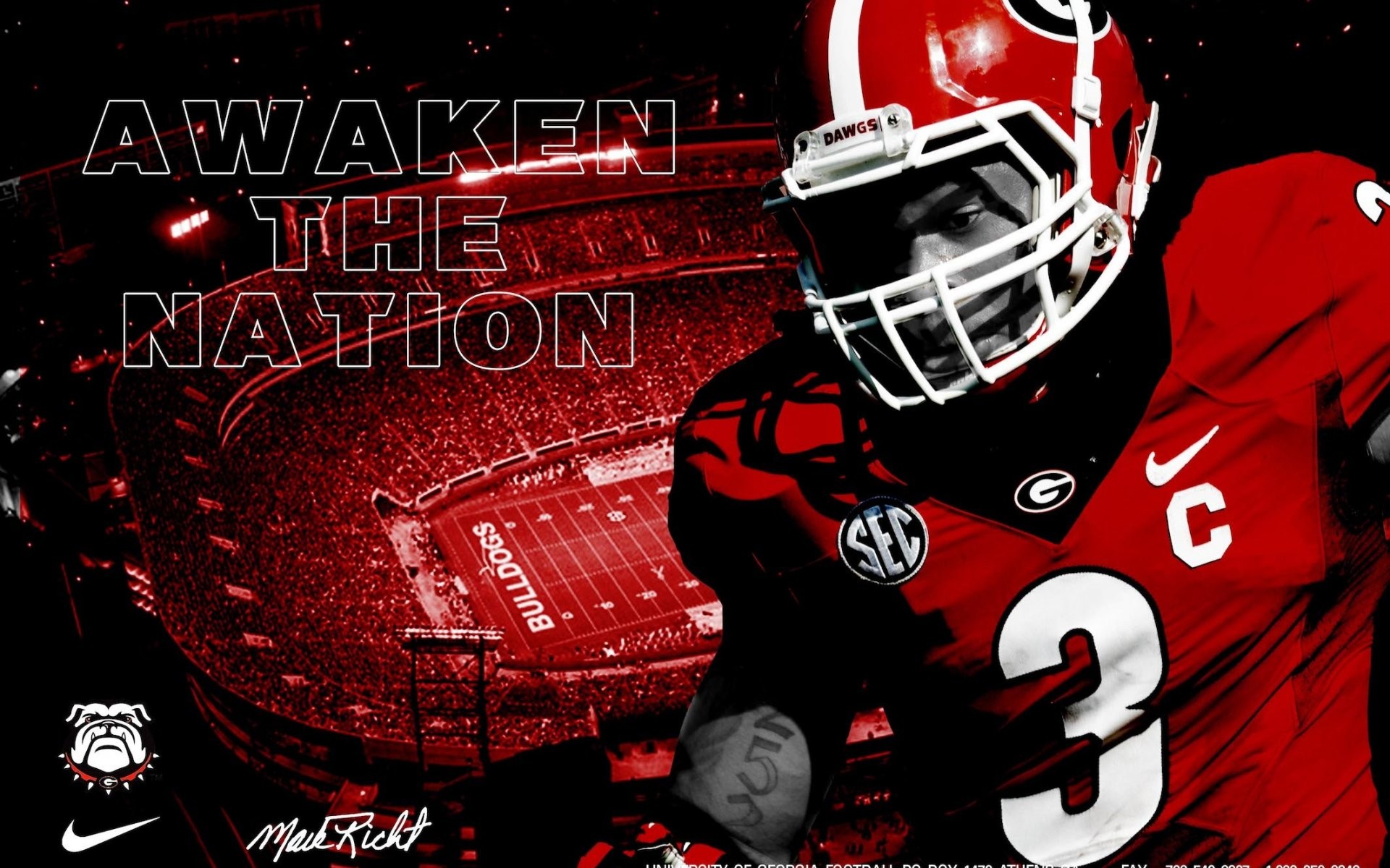 1920x1200, Cool Collections Of Hd Uga Wallpapers For - Georgia Bulldogs Football - HD Wallpaper 