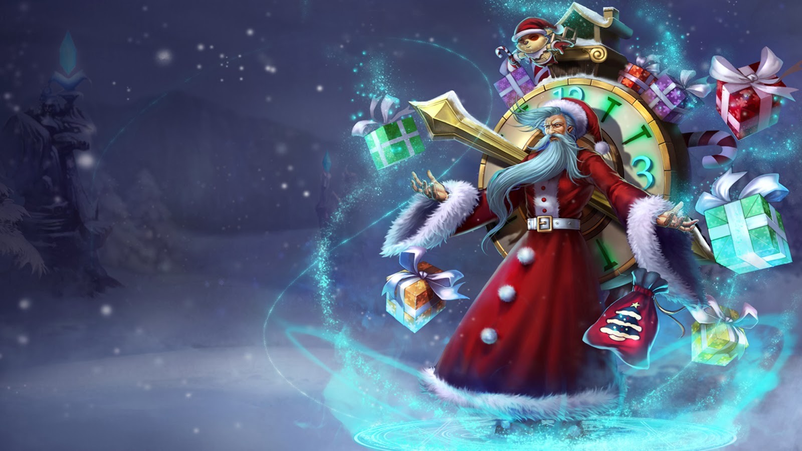 Christmas Saint Zilean Lol Skin 79 Wallpaper Hd Intended - Zilean League Of Legends - HD Wallpaper 