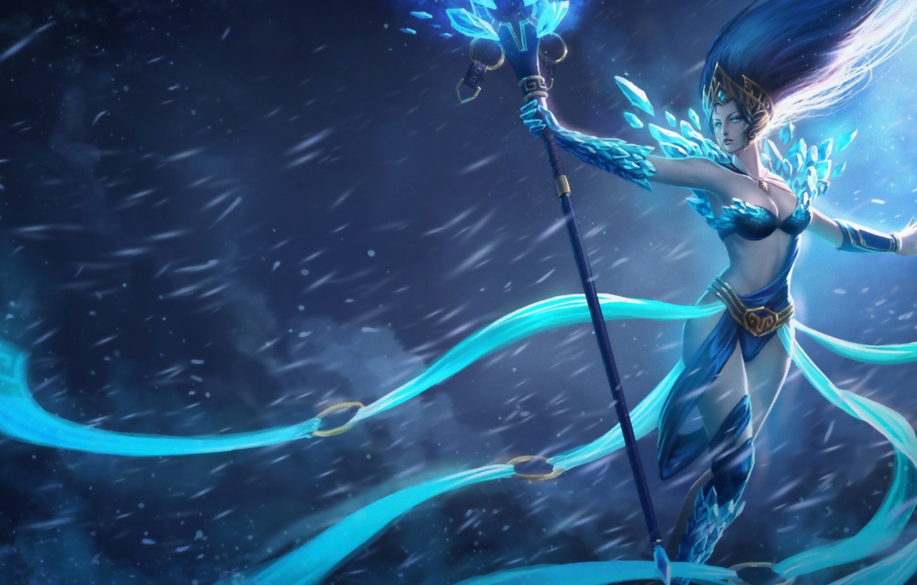Photo Wallpaper League Of Legends, Janna, Lol, Support, - Frost Queen Janna - HD Wallpaper 