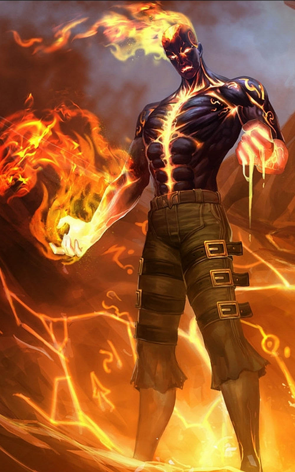 Fire Man Super Hero - HD Wallpaper 