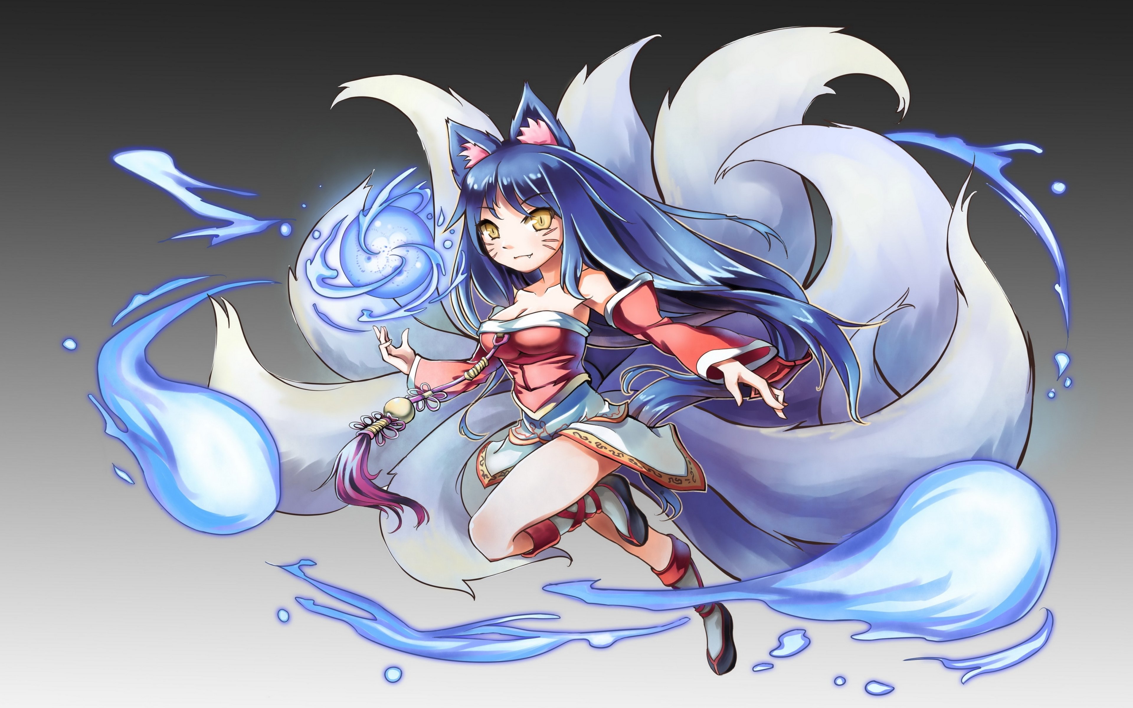 Anime Fox Girl Fighting - HD Wallpaper 