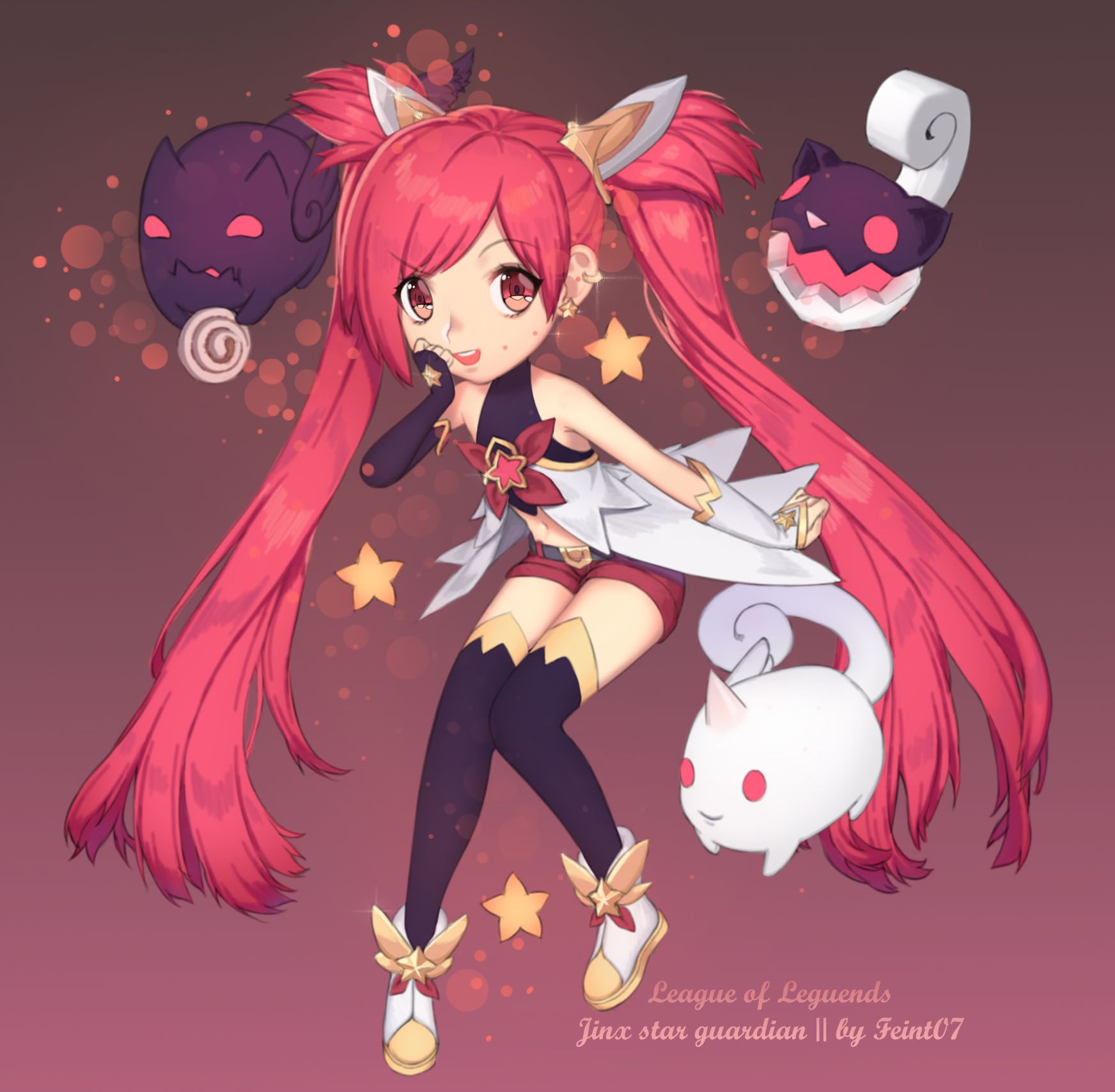 League Of Legends Star Guardian Jinx - HD Wallpaper 